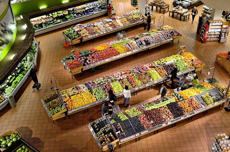 Fresh vegetables and fruits